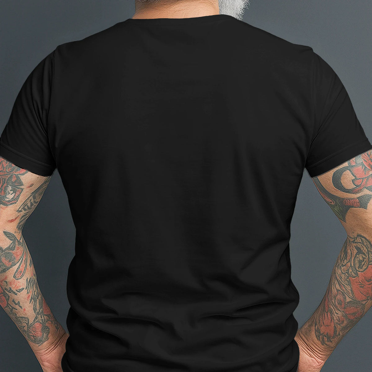 Male model, viewing the back side.